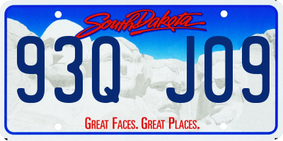 SD license plate 93QJ09