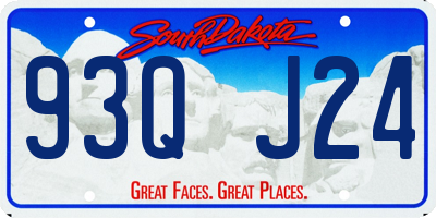 SD license plate 93QJ24