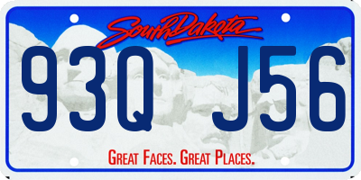 SD license plate 93QJ56