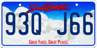 SD license plate 93QJ66