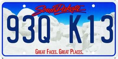SD license plate 93QK13