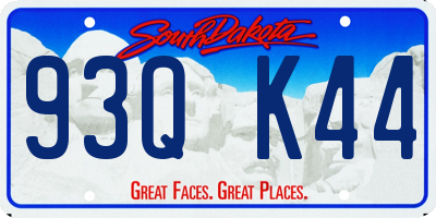 SD license plate 93QK44
