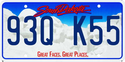 SD license plate 93QK55