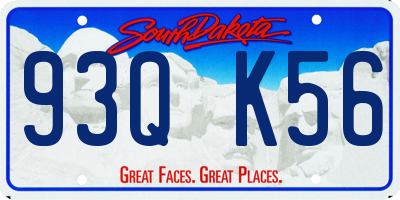 SD license plate 93QK56