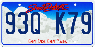 SD license plate 93QK79