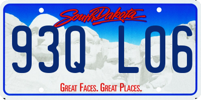 SD license plate 93QL06
