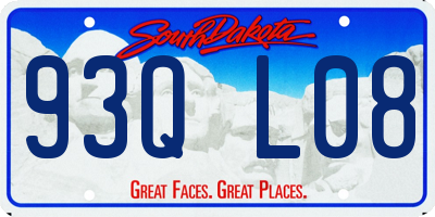 SD license plate 93QL08