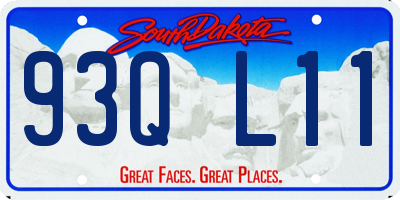 SD license plate 93QL11