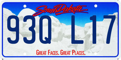 SD license plate 93QL17