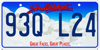 SD license plate 93QL24