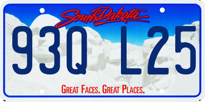 SD license plate 93QL25