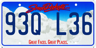 SD license plate 93QL36