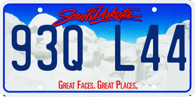 SD license plate 93QL44