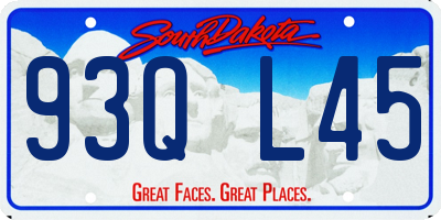 SD license plate 93QL45