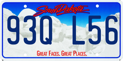 SD license plate 93QL56