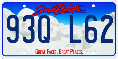 SD license plate 93QL62