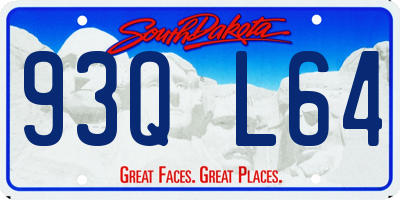 SD license plate 93QL64