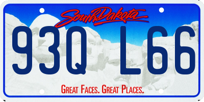 SD license plate 93QL66