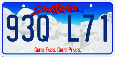 SD license plate 93QL71
