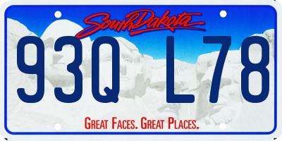 SD license plate 93QL78