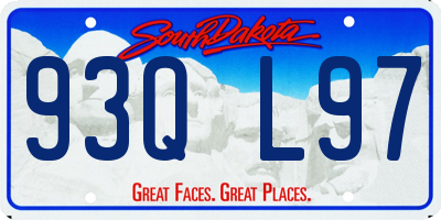 SD license plate 93QL97