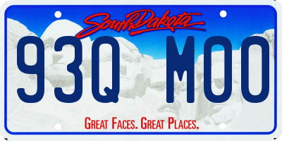 SD license plate 93QM00