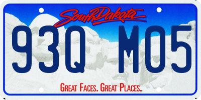 SD license plate 93QM05