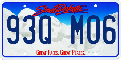 SD license plate 93QM06