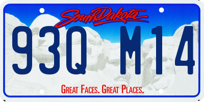 SD license plate 93QM14