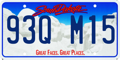 SD license plate 93QM15