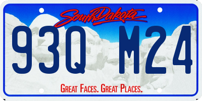 SD license plate 93QM24