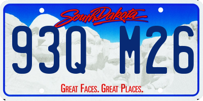 SD license plate 93QM26