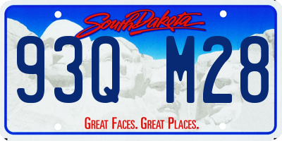 SD license plate 93QM28