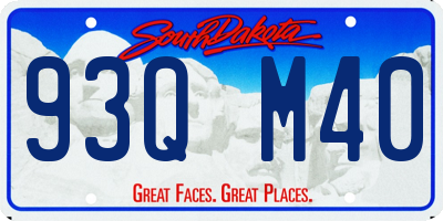 SD license plate 93QM40