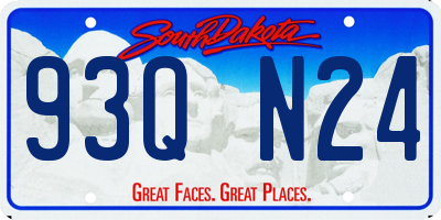 SD license plate 93QN24
