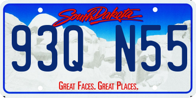 SD license plate 93QN55