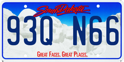 SD license plate 93QN66