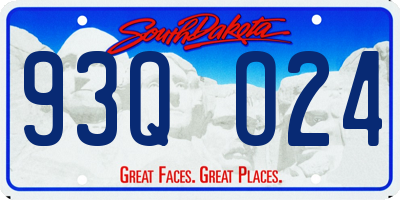 SD license plate 93QO24
