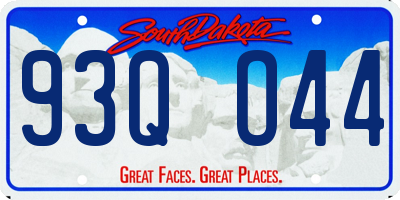 SD license plate 93QO44