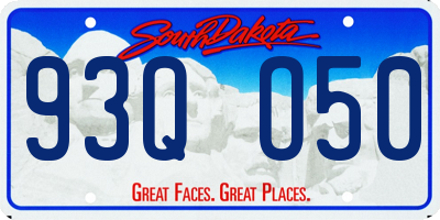 SD license plate 93QO50