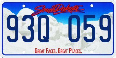 SD license plate 93QO59