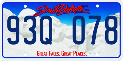 SD license plate 93QO78