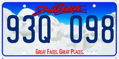 SD license plate 93QO98