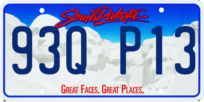 SD license plate 93QP13