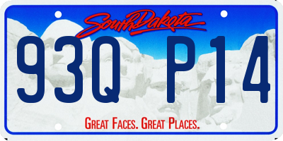 SD license plate 93QP14