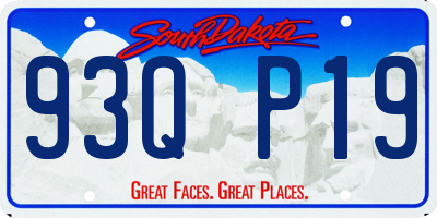 SD license plate 93QP19