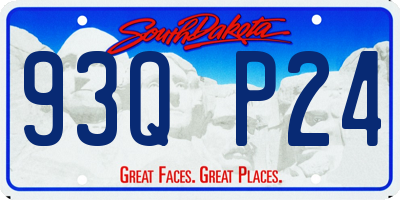 SD license plate 93QP24