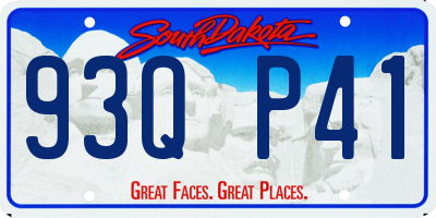 SD license plate 93QP41