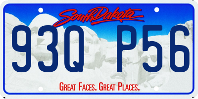 SD license plate 93QP56