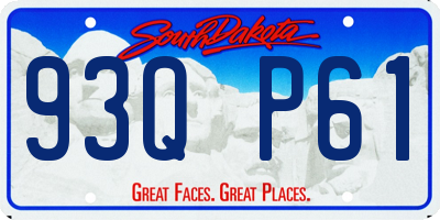 SD license plate 93QP61